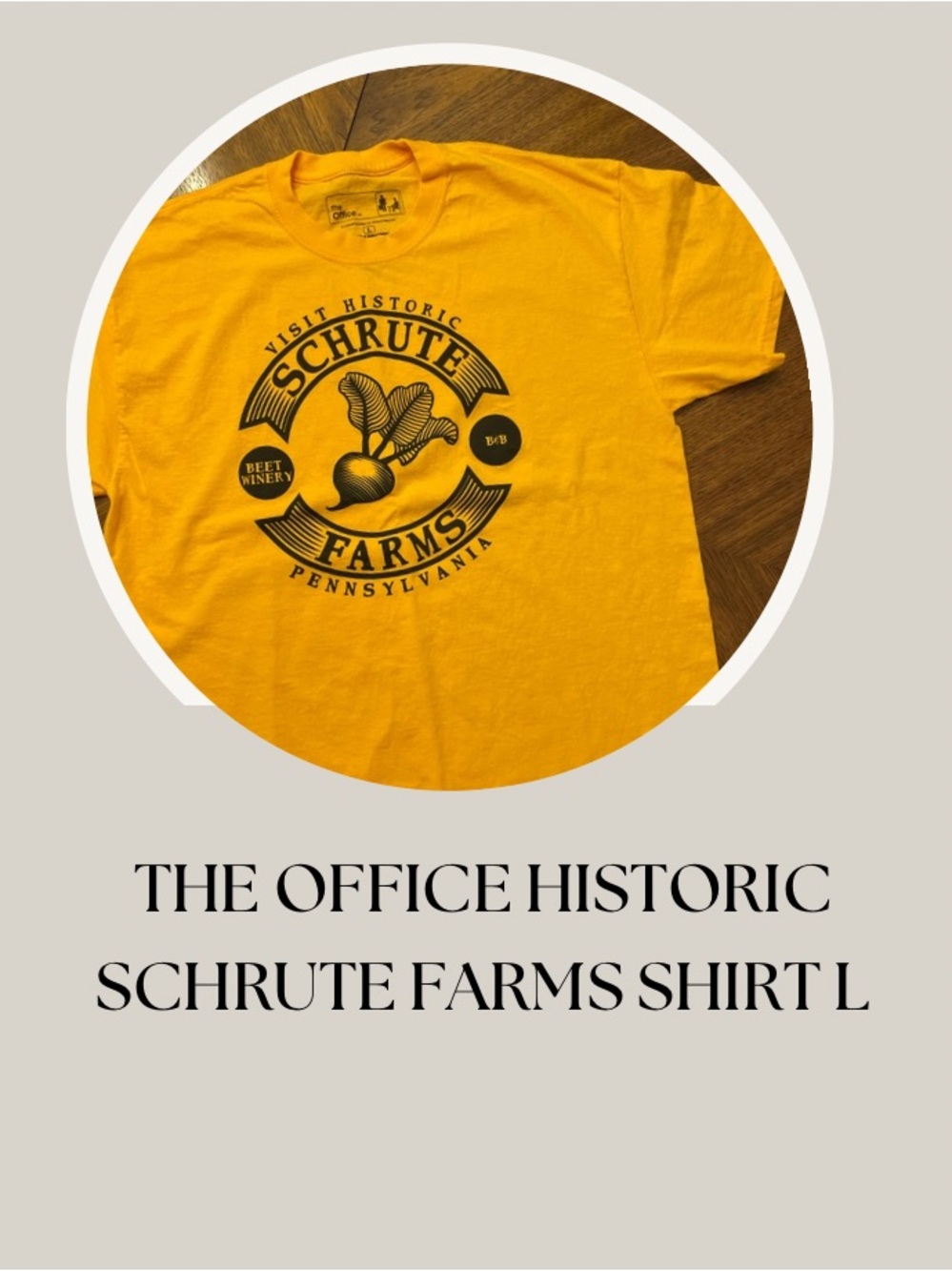 THE OFFICE HISTORIC SCHRUTE FARMS SHIRT L
